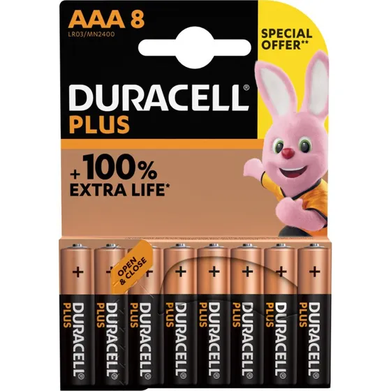 Duracell Plus Boost AAA 8-pak