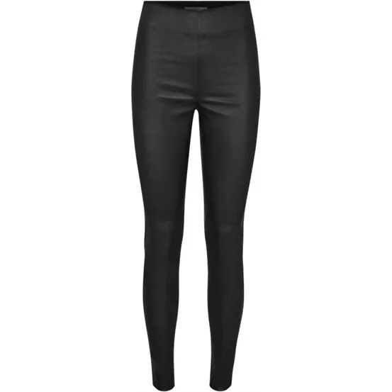 Mos Mosh Lucia Stretch Læderleggings, Sort