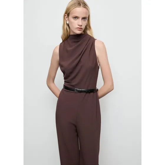 Mango Buksekjole Playsuit Marty1 - Brun