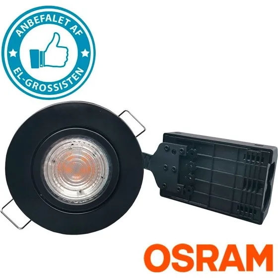 Pro Combi Install Downlight m. Osram LED - Mat Sort