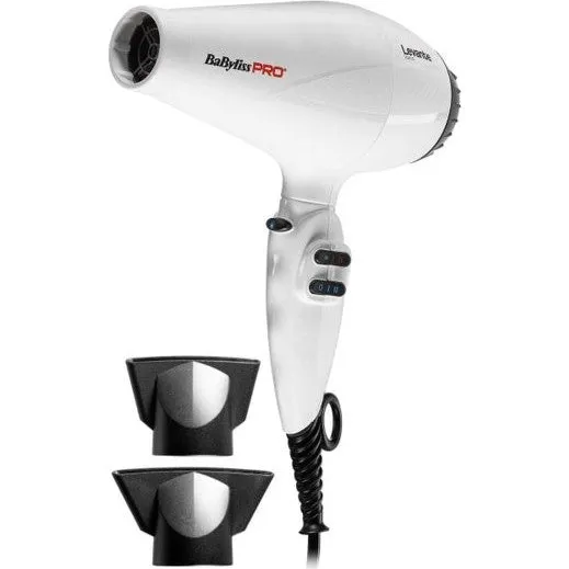 BaByliss PRO Levante 2100W Ionisk hårtørrer - Hvid