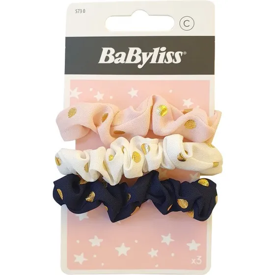 BaByliss KIDS Scrunchies - 3 stk. stofhårelastikker til børn