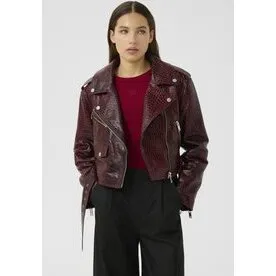 Gestuz GZbasilia C Short læderjakke – Aronia