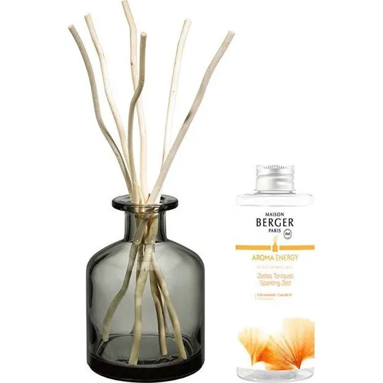 Maison Berger Paris Aroma Energy Gavesæt: Grå Diffuser & Fresh Tonic 200 ml