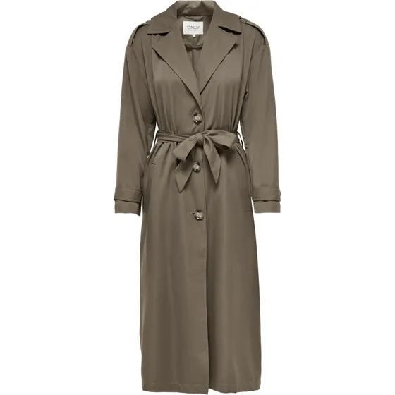 Only Line X-Long Trenchcoat Walnut Brun XL
