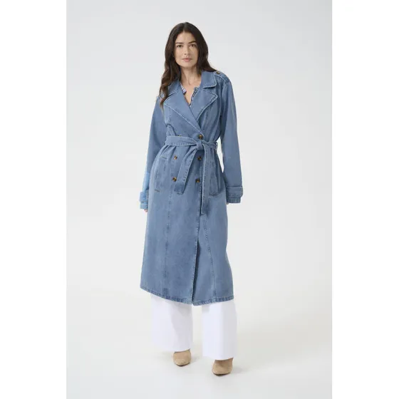 Cream Mika Denim Trenchcoat, Illinois Denim