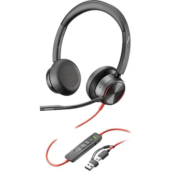 Poly Blackwire 8225 Stereo Headset med ANC og USB-C/A
