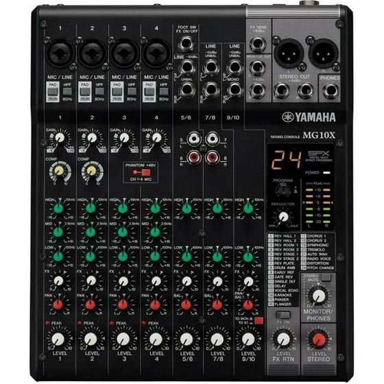 Yamaha MG10X CV - 10-kanals lydmixer med digitale effekter
