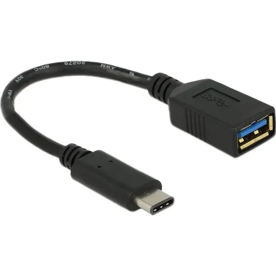 Delock USB-C til USB 3.1 adapter - 15 cm, Sort