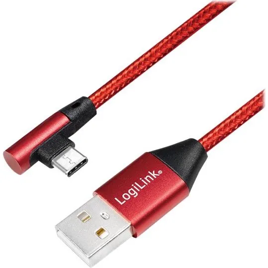 LogiLink USB-C til USB 2.0 kabel, 1m, rød