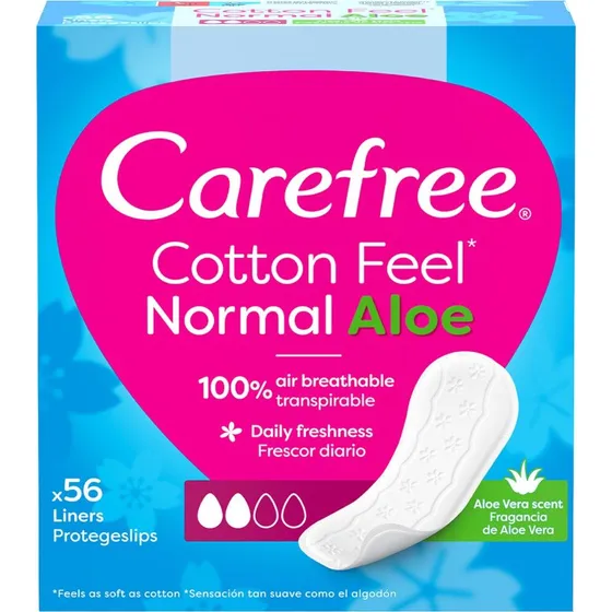 Carefree Normal Aloe Beskyttende Bomuld 56 stk.
