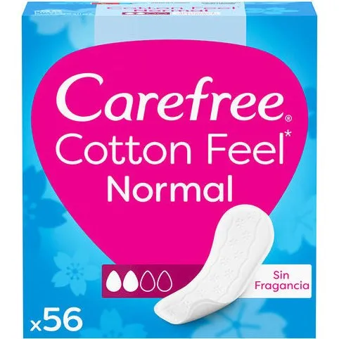 Carefree Bomuldsbeskyttelse uden parfume, 56 stk.