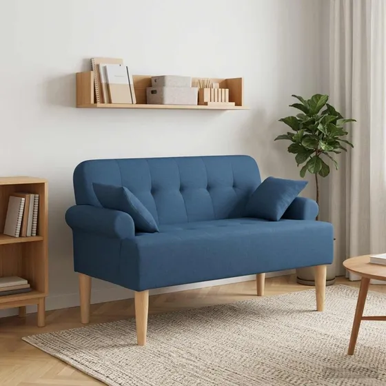 vidaXL Lænestol med knap tufting, Blå, 120 x 65 x 79 cm