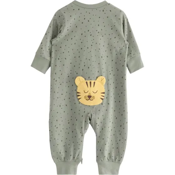 Lindex Pyjamas dusty green i blød bomuld med applikation