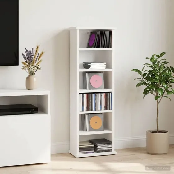 vidaXL CD-skab Hvid 32 x 17 x 92 cm