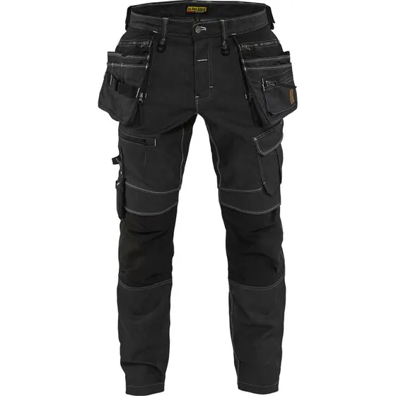 Blåkläder X1900 Håndværkerbukser Cordura Denim Stretch, Sort/Hvid, D116