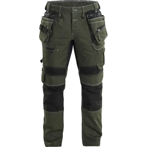 Blåkläder X1900 Håndværkerbukser, Cordura® Denim Stretch, Grøn/Sort, D100