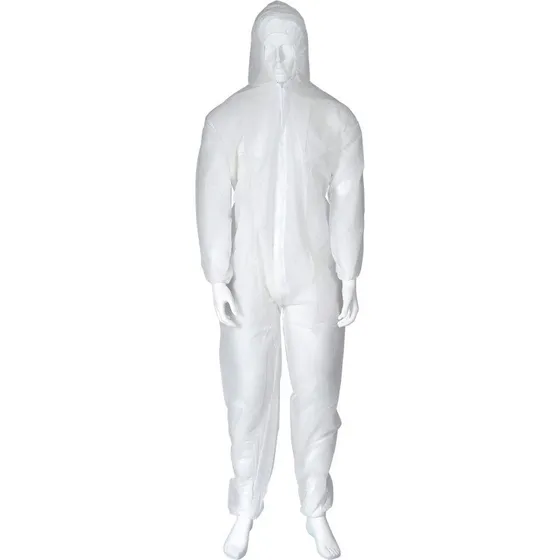 Ox-On PP Coverall Basic beskyttelsesdragt med hætte, hvid, 3XL