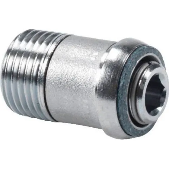 1/2" Teleskopnippel i forniklet messing til radiator