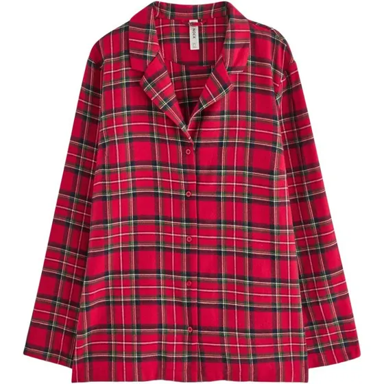 Lindex Pyjama top rød flannel skjortemodel