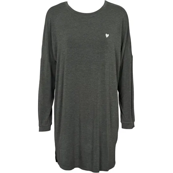 Missya Softness Langærmet Natkjole, mørkgrå