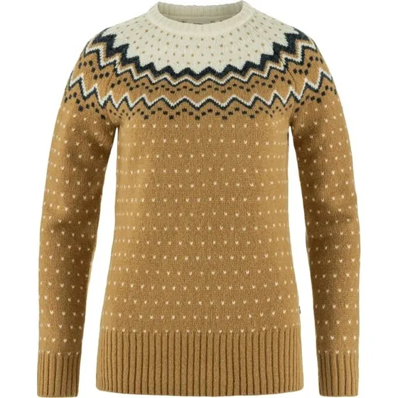 Fjällräven Övik Knit Sweater W. - Buckwheat Brown/Chalk White, XS