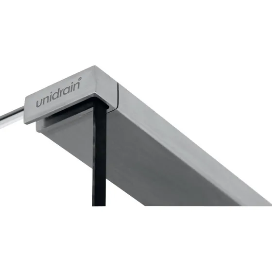 Unidrain Glassline topstang til glasvæg, højre, 1200 mm