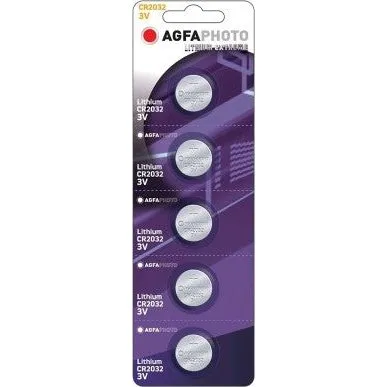 AgfaPhoto CR2032 5-pak Lithium knapcellebatterier - 3V