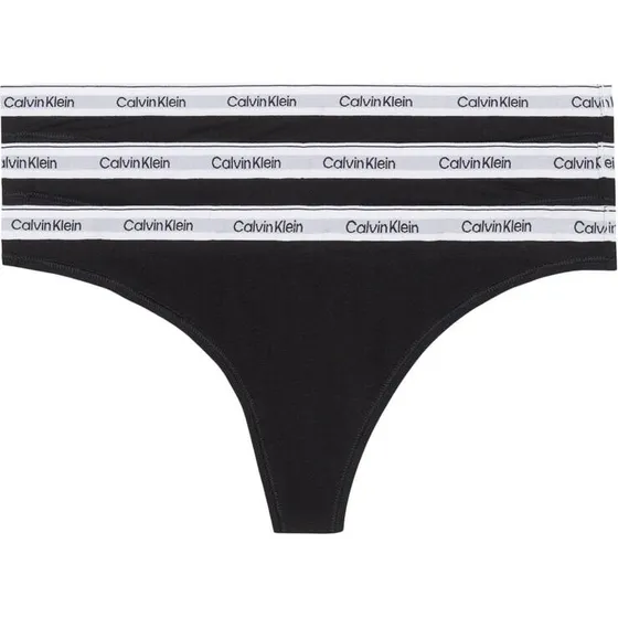 Calvin Klein 3-pak G-strenge – sort, bomuldsstretch