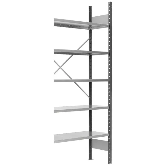 Bleva Følgesektion Lagerreol, 400 mm, Åben, Galvaniseret