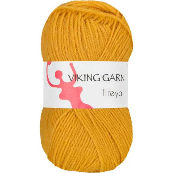 Viking Frøya 240 Gul - Superwash Uld/Nylon Garn