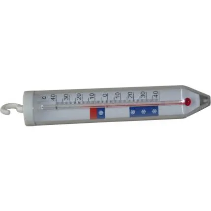 Køleskabs termometer aflang med krog (-40 til +40 grader)