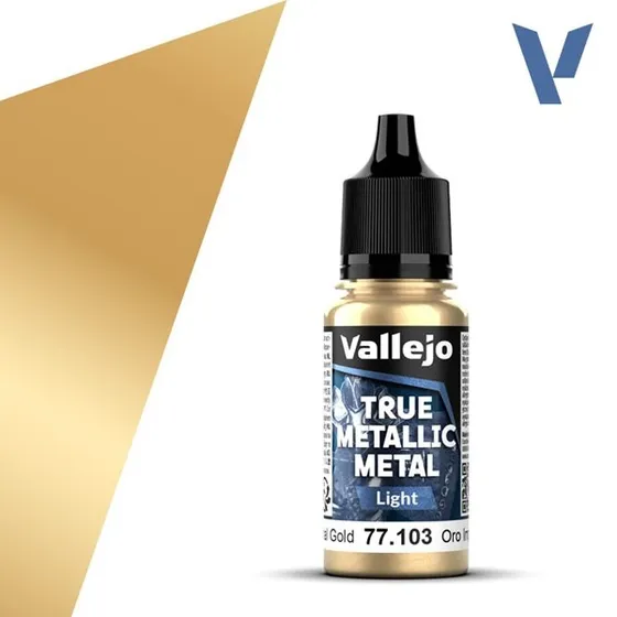 Vallejo True Metallic Metal: Imperial Gold Light - 18ml