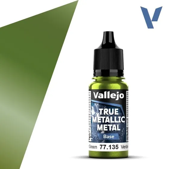 Vallejo True Metallic Metal: Amber Green Base - 18ml
