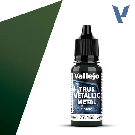 Vallejo True Metallic Metal: Amber Green Shade - 18ml