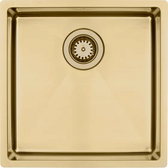 Lavabo Kubus 400 Soft køkkenvask, 44x44 cm, messing