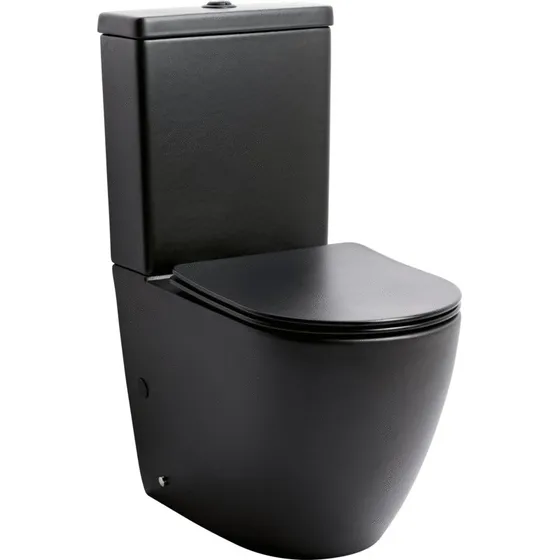 Lavabo Studio BTW toilet, mat sort, med soft close sæde