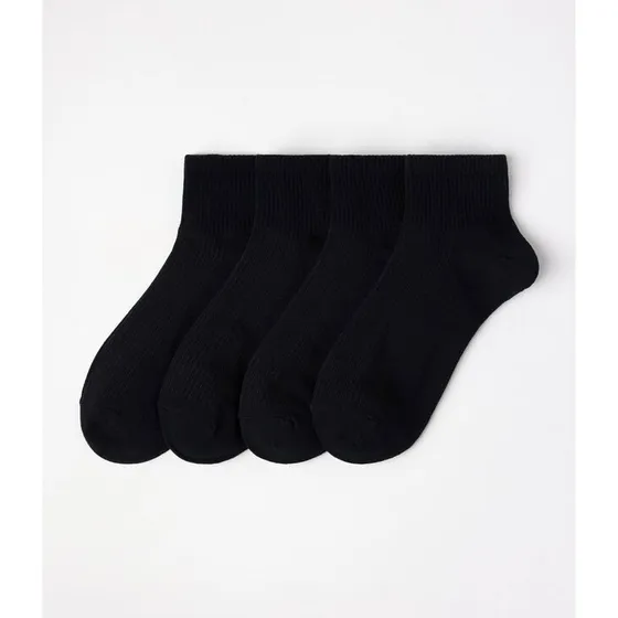 Lindex Basic Ankle 4-pak - ankelstrømper, sort