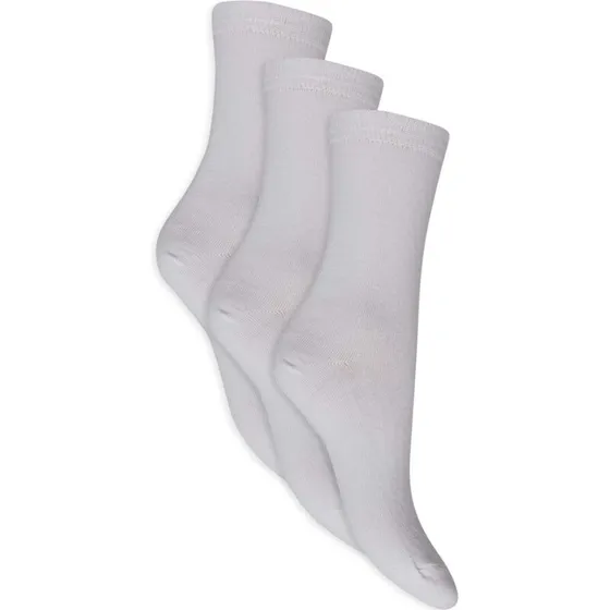 DECOY Ankelstrømper Organic Cotton 3-pak – Hvid