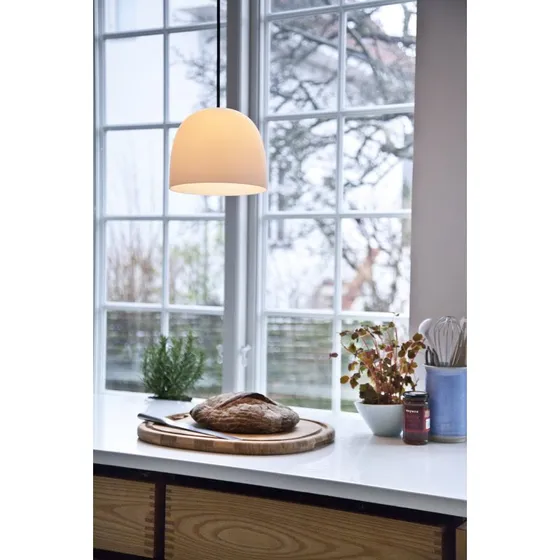 Piet Hein Super 115 Pendel - Opal Glas med Hvid Ledning
