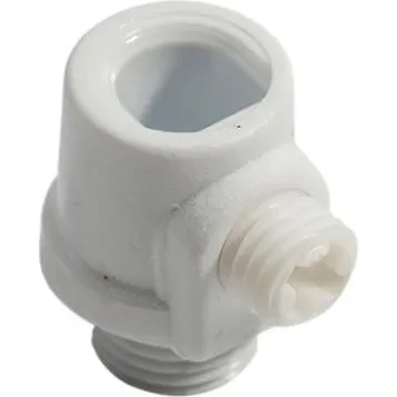 Klemmenippel Nylon m/udv. gevind M10, hvid