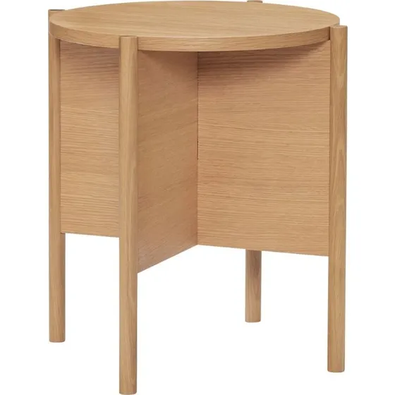 Hübsch Heritage Sidebord i egetræ - Ø45 cm