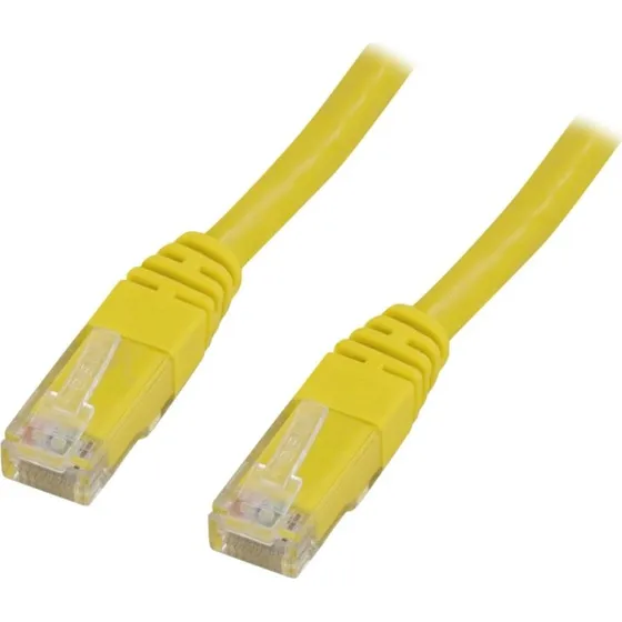 DELTACO U/UTP Cat6 Patchkabel, 0,3m, Gul