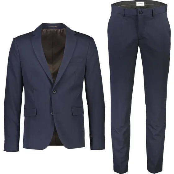 Lindbergh Fine Twill Stretch Jakkesæt - Navy
