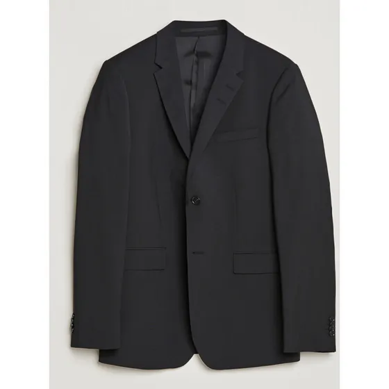 JERRETTS Slim Fit blazer i uldblanding – sort