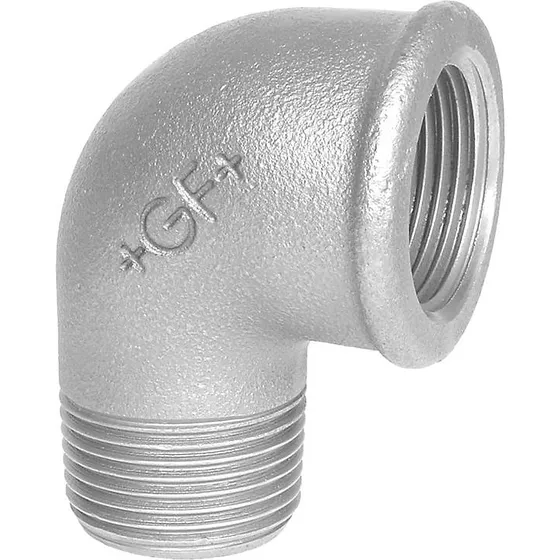Georg Fischer vinkel 90° galvaniseret muffe/nippel 1"