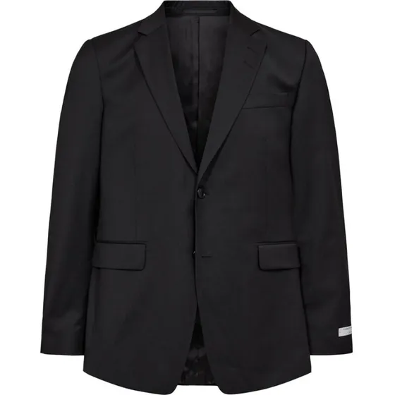 JUSTIN blazer i uldblanding, slim fit – rynkefri