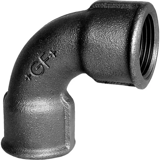 Georg Fischer kort bøjning 90° sort 3/8'' muffe-muffe