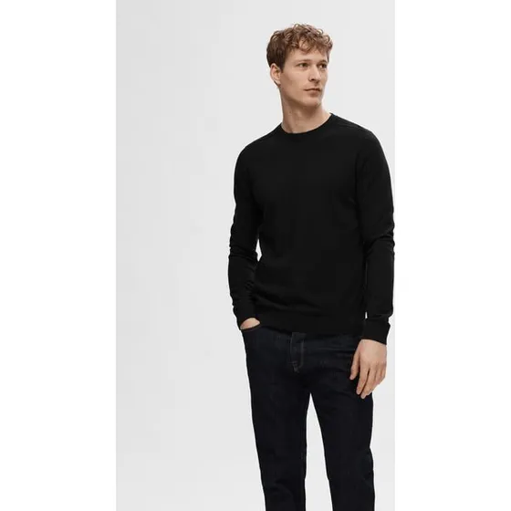 Selected Slhberg Crew Neck Noos i Pima-bomuld