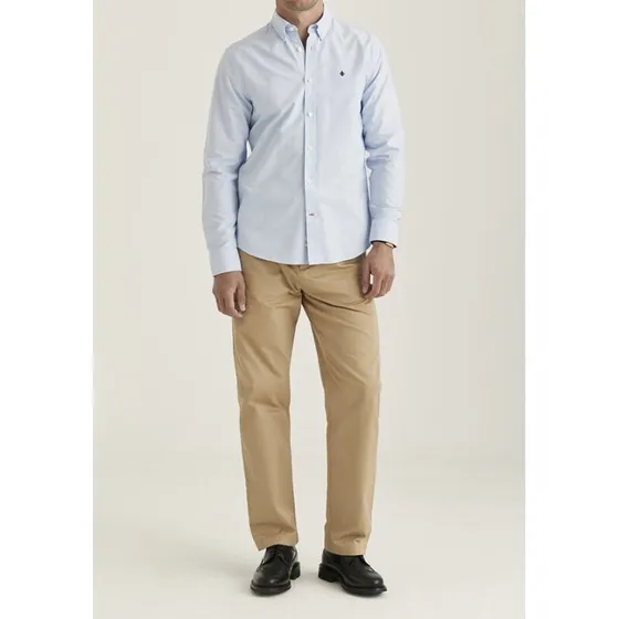 Morris-Stockholm Oxford Button Down Shirt – Lyseblå Slim Fit